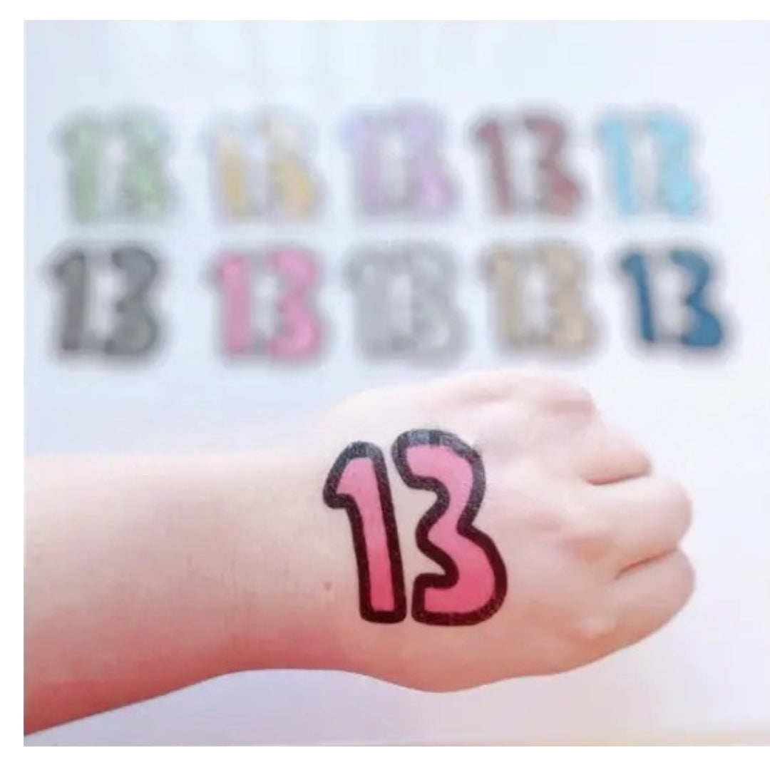 “13” Temporary Tattoo