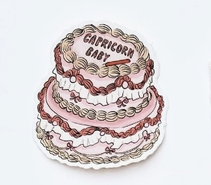 Capricorn Baby Cake Sticker
