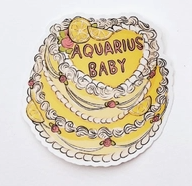 Aquarius Baby Cake Sticker