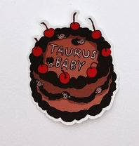 Taurus Baby Cake Sticker
