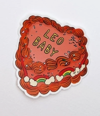 Leo Baby Cake Sticker