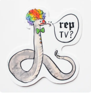 Snake Clown Sticker