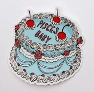 Pisces Baby Cake Sticker